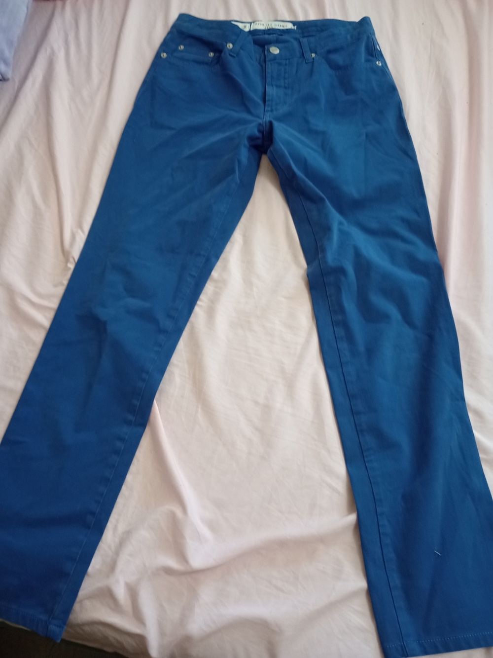 Straight Leg Women's Pants in Deep Blue